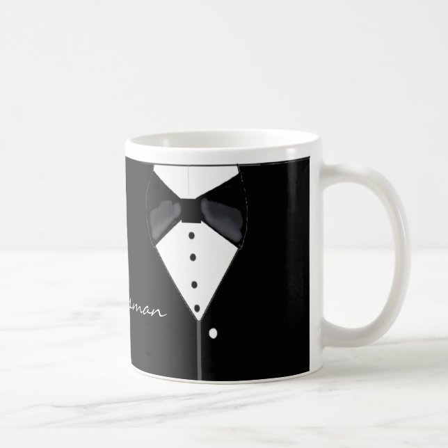 Groomsman Tuxedo Design Coffee Mug (Right)