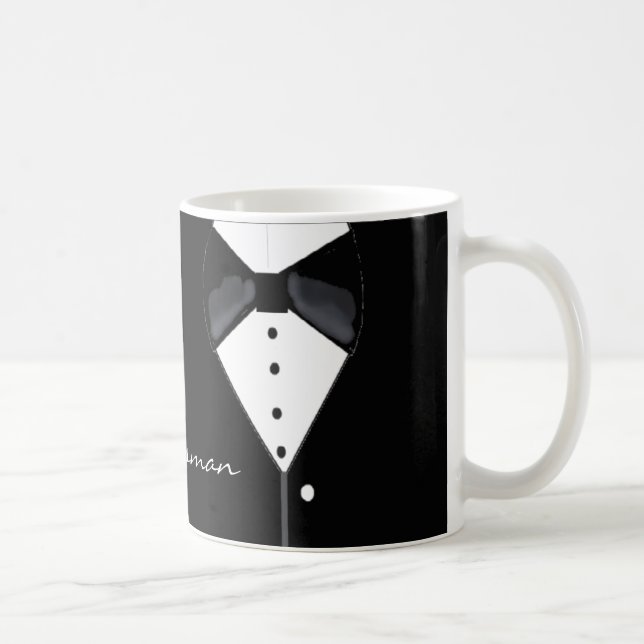 Groomsman Tuxedo Design Coffee Mug (Right)