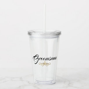GROOMSMAN WEDDING ACRYLIC TUMBLER