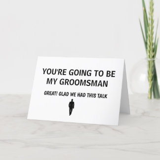 GROOMSMAN WEDDING Card