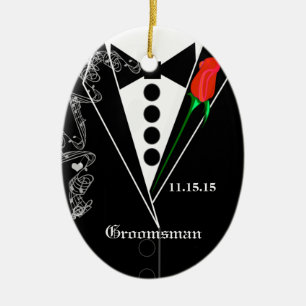 Groomsman Wedding Christmas Ornament