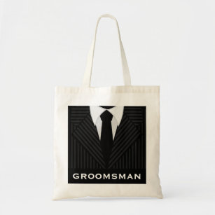 Groomsman Wedding Party Attendant Budget Tote Bags