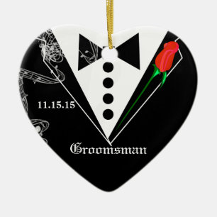 Groomsman Wedding Party Favour Christmas Ornament