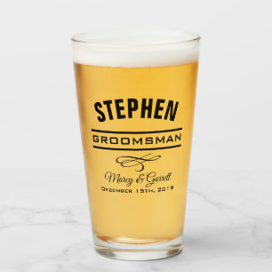 GROOMSMAN WEDDING PARTY TUMBLER GLASS