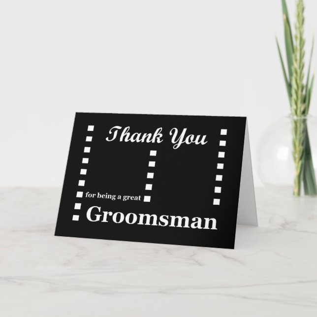 GROOMSMAN Wedding Thank You - Zipper Checks (Front)