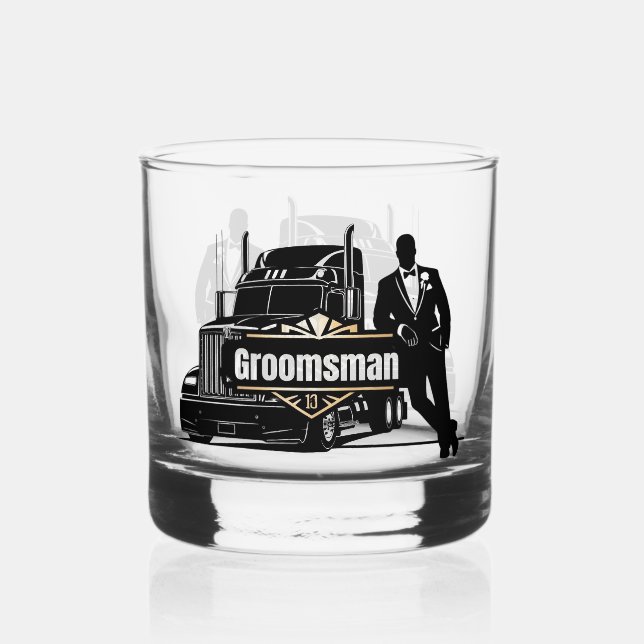 Groomsman Whiskey Glass (Front)