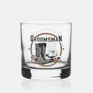 Groomsman whiskey glass