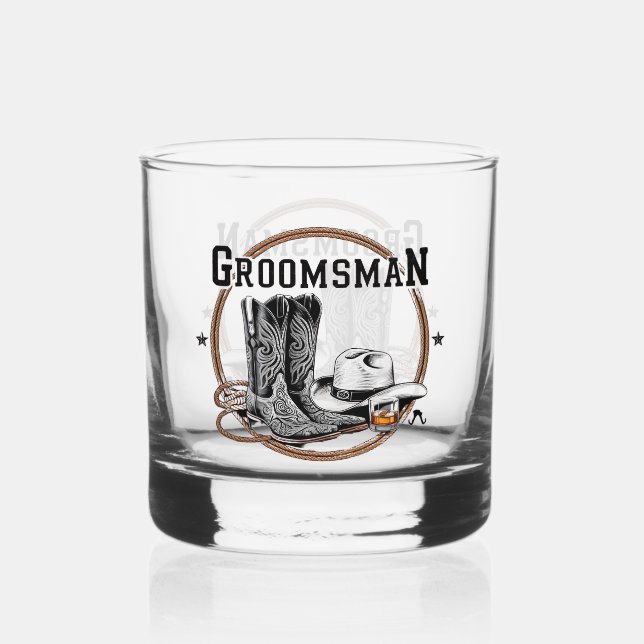 Groomsman  whiskey glass (Front)