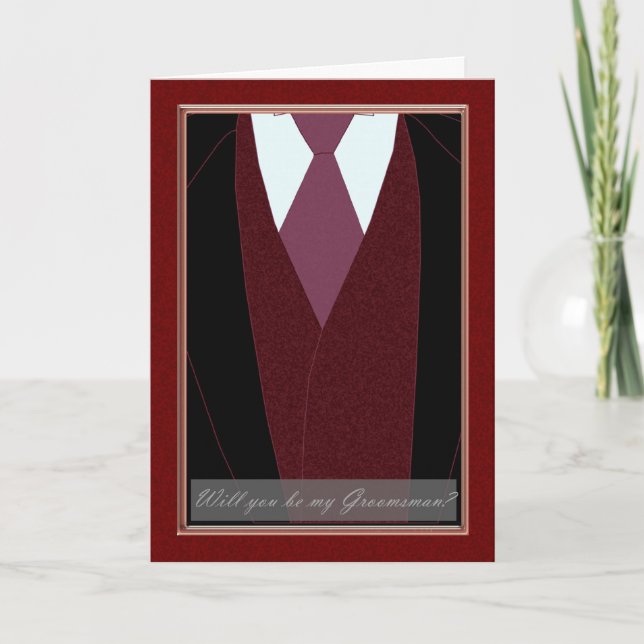 Groomsman, Will you be my Groomsman Invitation (Front)