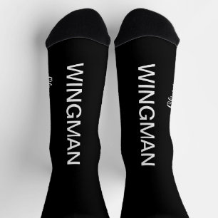 Groomsman Wingman Gift Black  Socks