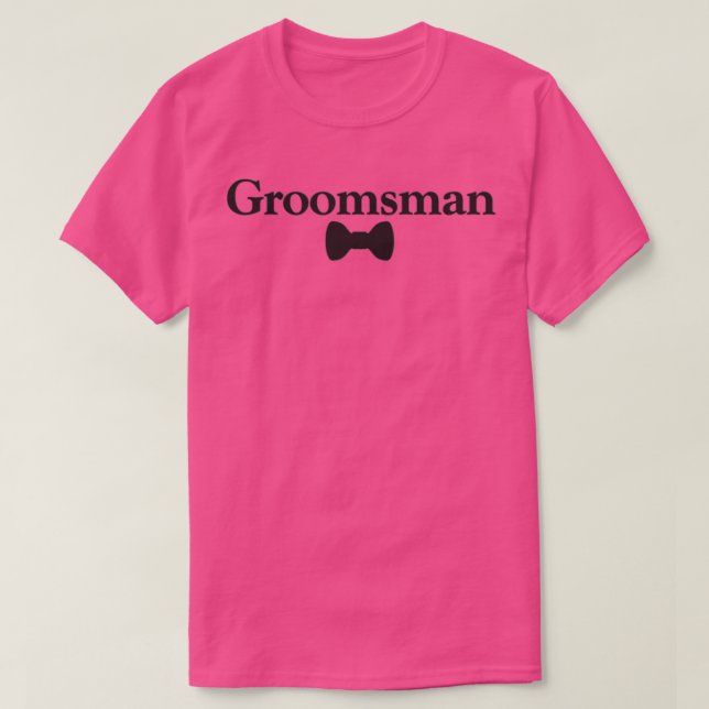 Groomsman with a bowtie T-Shirt (Design Front)