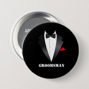 Groomsman with Tuxedo Shirt - Button