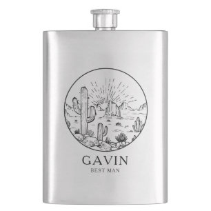 Groomsmen Best Man Personalised Gift With Name Hip Flask
