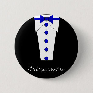 Groomsmen Button (Blue)