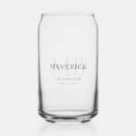 Groomsmen Gift Modern Trendy Monogram Initials Can Glass<br><div class="desc">This elegant beer can glass can be custom-made for each member of your wedding party. It features the individual's monogrammed initials, name, title and date in a classic, black minimalist design. To personalise, enter each person's name, initial, date and their specific title into the provided fields to create your own...</div>