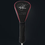 Groomsmen Gifts Elegant Monogram Name Cool Classic Golf Head Cover<br><div class="desc">Groomsman Groomsmen Gifts Elegant Monogram Name Cool Classic Black Golf Head Cover Driver Cover. Adds that extra special touch with a monogrammed initial, name, and date, especially for your groomsman gift. Click personalise this template to customise it with the Groomsman's monogram last name initial, first name, and the date quickly...</div>