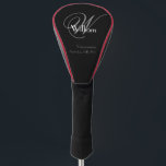 Groomsmen Gifts Elegant Monogram Name Cool Classic Golf Head Cover<br><div class="desc">Groomsman Groomsmen Gifts Elegant Monogram Name Cool Classic Black Golf Head Cover Driver Cover. Adds that extra special touch with a monogrammed initial, name, and date, especially for your groomsman gift. Click personalise this template to customise it with the Groomsman's monogram last name initial, first name, and the date quickly...</div>