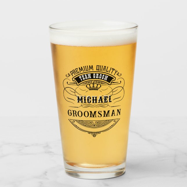Groomsmen Gifts Glass (Front Filled)