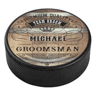 Groomsmen Gifts Hockey Puck
