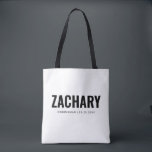Groomsmen Gifts Masculine Wedding Party Best Man Tote Bag<br><div class="desc">This stylish groomsman tote bag features the groomsmen name, title and date written in a minimalist bold typography. Simply add the names of the groomsmen, their title and date in the personalise section to create your own wedding gifts. Although shown here as a groomsman tote bag, easily customise the title...</div>