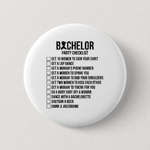 Groomsmen Groom Squat Men Bachelor Supplies Party  6 Cm Round Badge