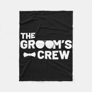 Groomsmen Groom Squat Men Bachelor Supplies Party Fleece Blanket