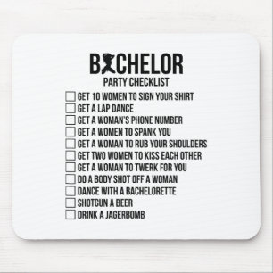 Groomsmen Groom Squat Men Bachelor Supplies Party  Mouse Mat