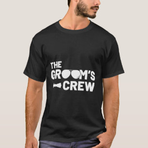 Groomsmen Groom Squat Men Bachelor Supplies Party  T-Shirt