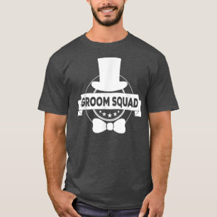 Groomsmen Groom Squat Men Bachelor Supplies Party  T-Shirt