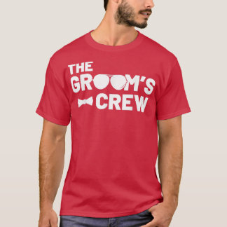 Groomsmen Groom Squat Men Bachelor Supplies Party  T-Shirt