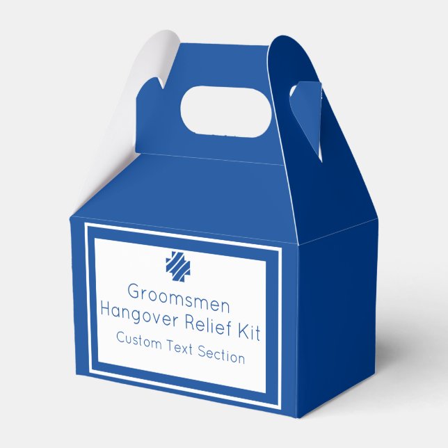 Groomsmen Hangover Relief Kit Favour Box (Front Side)