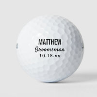 Groomsmen Modern Typography Wedding Favour