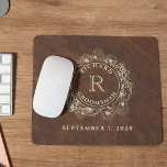 Groomsmen Mouse Mat<br><div class="desc">Add a touch of vintage elegance to their workspace with our Golden Wood Monogrammed Mouse Pad for Groomsmen. Personalised with their name, initial, and your special date, this elegant mouse pad exudes sophistication. Crafted with timeless style and practicality, it's the perfect gift to commemorate your wedding day and enhance their...</div>