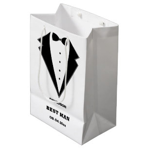 Groomsmen Proposal Bag, Team Groom Personalised  Medium Gift Bag