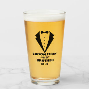 Groomsmen Proposal Glass, groomsman for a day  Glass