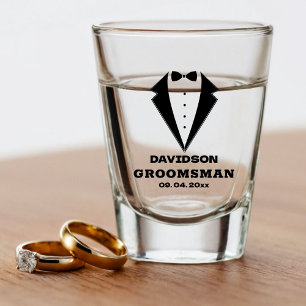 Groomsmen Proposal Glass, Team Groom Personalised Shot Glass