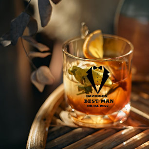 Groomsmen Proposal Glass, Team Groom Personalised  Whiskey Glass