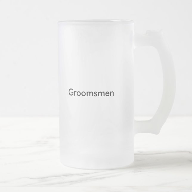 Groomsmen stein frosted beer mug (Right)
