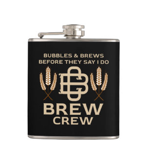 Groomsmen Team Groom Squad Humour Funny Hip Flask