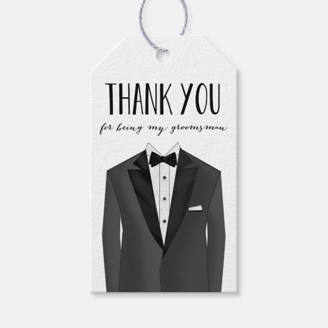 Groomsmen Thank You Gift Tags (Front)
