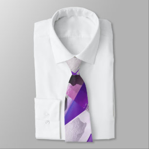 Groomsmen Watercolor Rose Gold Violet Lilac Neck T Tie