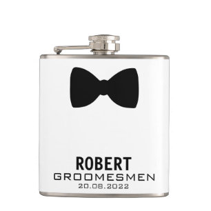 Groomsmen Wedding Party Custom Name Hip Flask