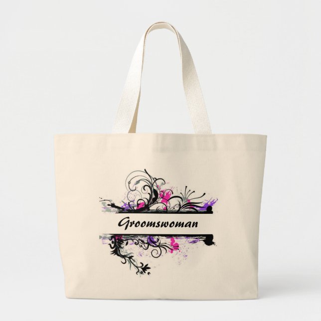 Groomswoman Large Tote Bag (Front)