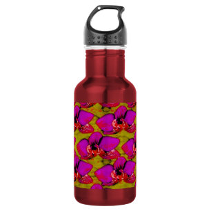 Grooovy Magenta Floral Design 532 Ml Water Bottle