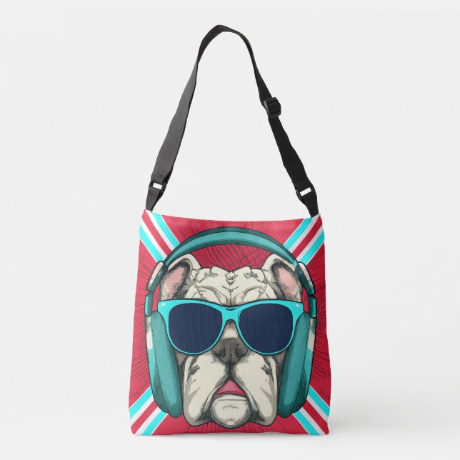 Groove Pup All-Over-Print Cross Body Bag (Back)