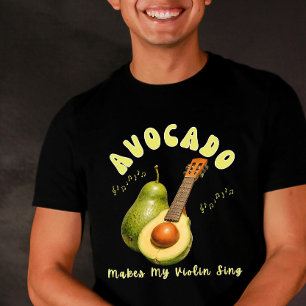 Groove Retro Avocado Fruit Healthy Eating AI Art  T-Shirt