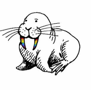 Groove Tusk walrus sculpture Standing Photo Sculpture