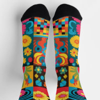 Groove Waves 70s Psychedelic Line Pattern