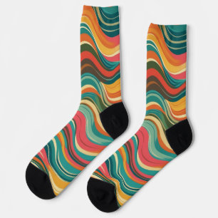 Groove Waves 70s Psychedelic Socks