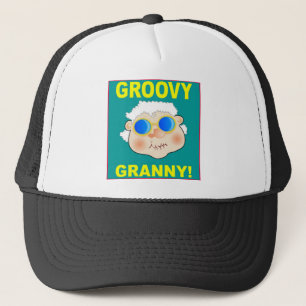 Groovey Granny Cartoon Trucker Hat
